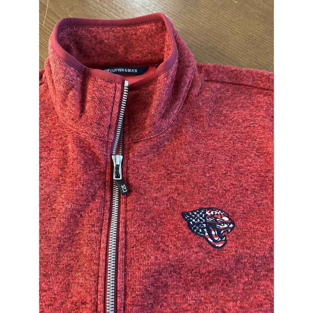 Cutter & Buck Jacksonville Jaguars NFL American Flag Logo Red Vest 2XL